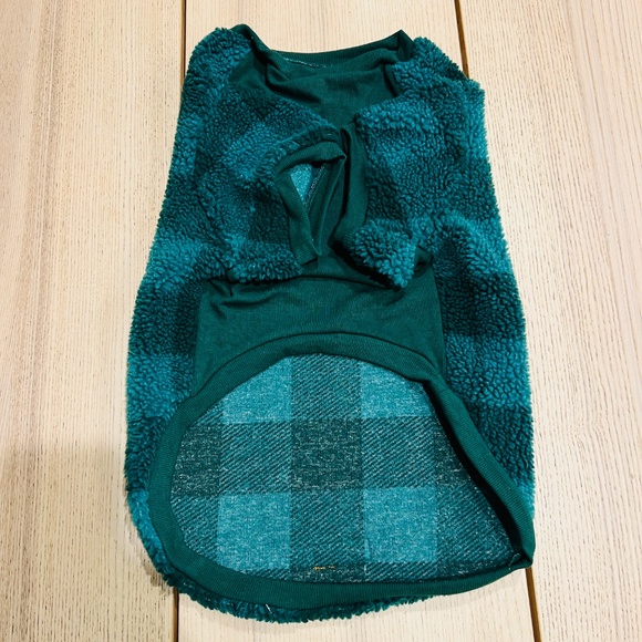 Coleman Dog Coat Green Sherpa jacket Warm soft green buffalo check XL Christmas - Picture 7 of 7